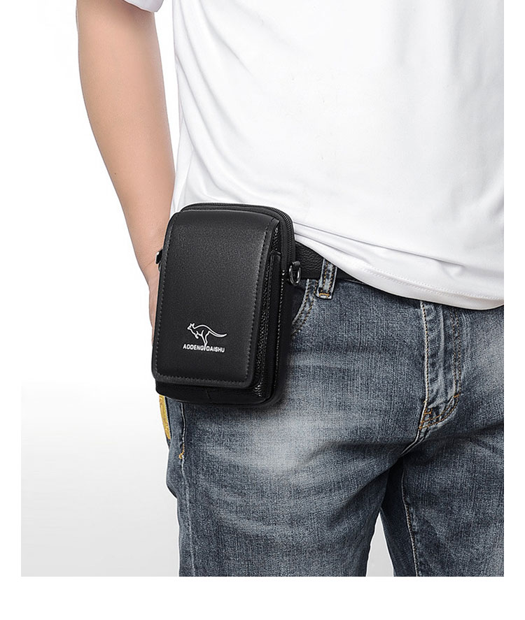 Whatna 革 ミニワンショルダーバッグ メンズ ミニウエストバッグ ウエストポーチバイク用 pu レザー 男女兼用 ミニ斜め掛け ボディバッグ 胸バッグ ワンショルダー 軽量 ブラウン 黒A08 A09-9