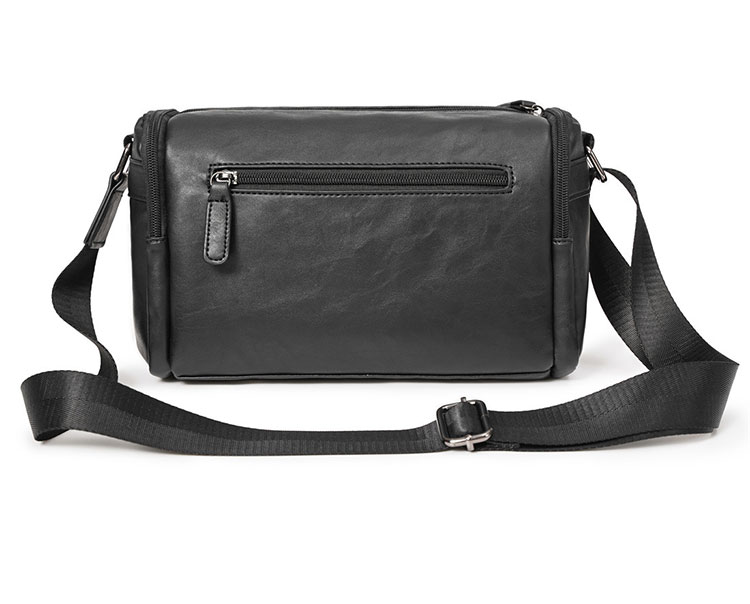 Whatna 革 ワンショルダーバッグ メンズ 斜め掛け ボディバッグ 胸バッグ レザー小さめビジネスバッグ ipad Mini収納可 肩掛け 通勤 通学 斜めがけバッグ 防水 バッグ 自転車 かばん男性用-2