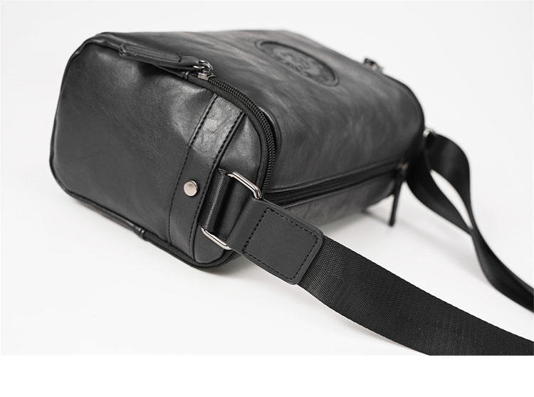 Whatna 革 ワンショルダーバッグ メンズ 斜め掛け ボディバッグ 胸バッグ レザー小さめビジネスバッグ ipad Mini収納可 肩掛け 通勤 通学 斜めがけバッグ 防水 バッグ 自転車 かばん男性用-4