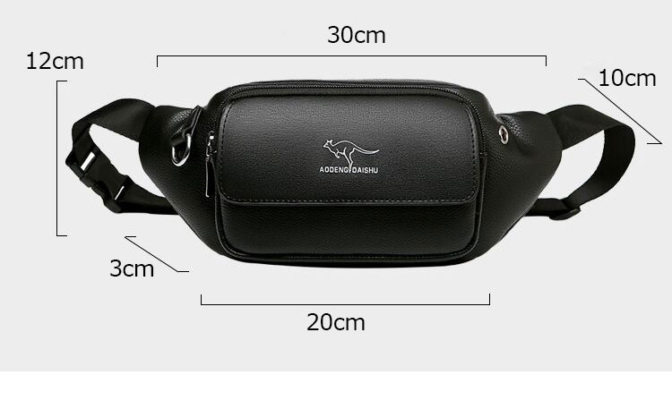 Whatna ミニワンショルダーバッグ メンズ ウエストポーチ ミニウエストバッグ イヤホン穴付 puレザー 男女兼用 斜めがけ ボディバッグ 胸バッグワンショルダー 軽量 ブラウン 黒069-1