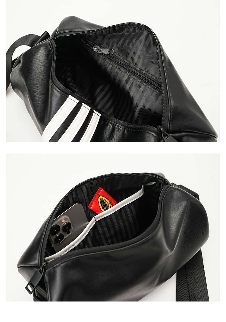 Whatna 革 ワンショルダーバッグ メンズ 斜め掛け ボディバッグ 胸バッグ レザー小さめビジネスバッグ ipad Mini収納可 肩掛け 通勤 通学 斜めがけバッグ 防水 バッグ 自転車 かばん男性用-7