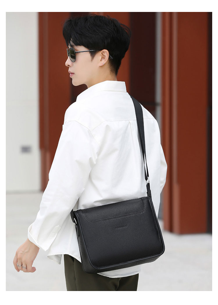 Whatna 2way 天然 牛革 ショルダーバッグ メンズ 斜め掛けボディバッグ胸バッグA4 ipad 9.7 収納可 縦型 メンズ ビジネスバッグ かばん 小さめメッセンジャーバッグ カジュアル フォーマル 通学 通勤 結婚式 肩掛けバッグ 自転車かばん-8