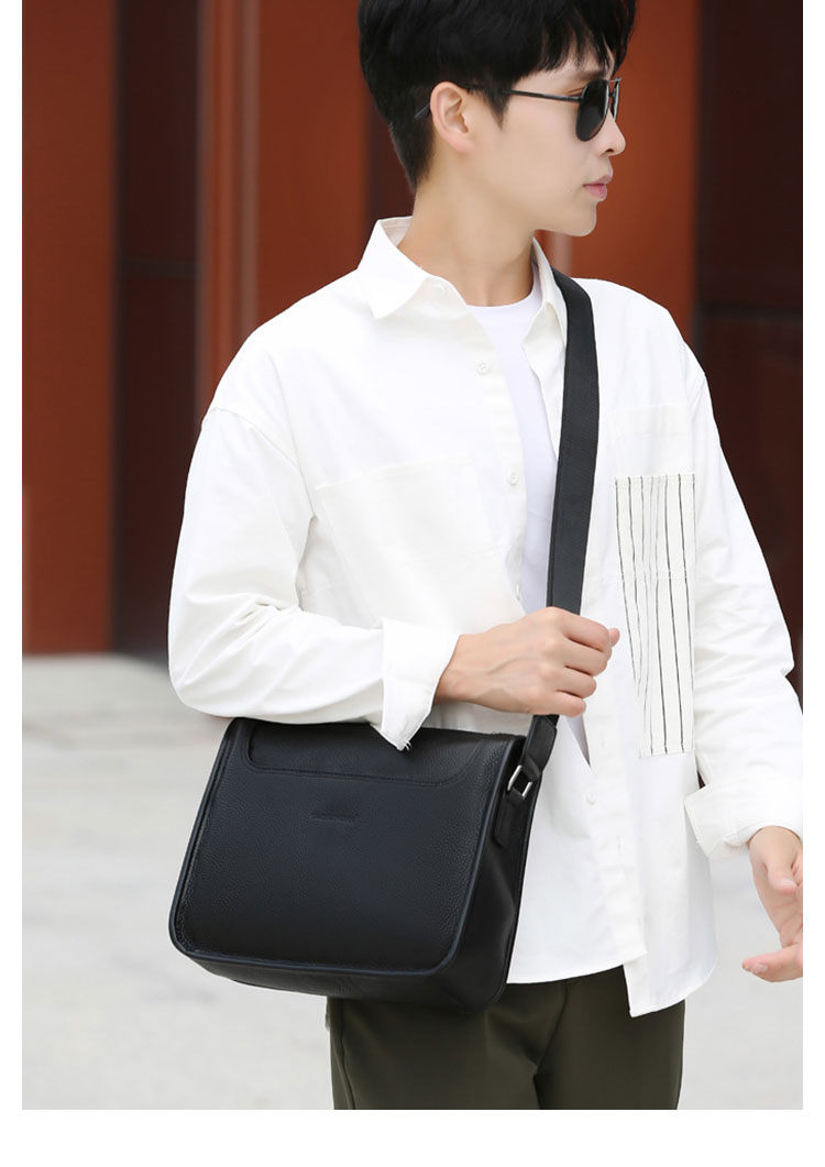 Whatna 2way 天然 牛革 ショルダーバッグ メンズ 斜め掛けボディバッグ胸バッグA4 ipad 9.7 収納可 縦型 メンズ ビジネスバッグ かばん 小さめメッセンジャーバッグ カジュアル フォーマル 通学 通勤 結婚式 肩掛けバッグ 自転車かばん-9