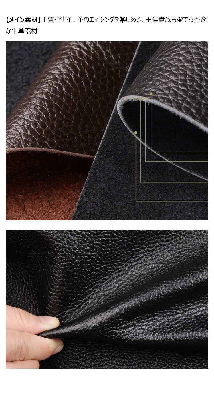 Whatna ショルダーバッグ メンズかばん 斜めがけボディ胸バッグ 肩掛けバッグメッセンジャーバッグ ビジネスシンプル カジュアル ワンショルダーボディバッグ 牛革 本革ipad10.5収納可-7