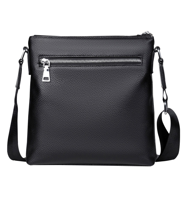 Whatna ショルダーバッグ メンズかばん 斜めがけボディ胸バッグ 肩掛けバッグメッセンジャーバッグ ビジネスシンプル カジュアル ワンショルダーボディバッグ 牛革 本革ipad10.5収納可-3