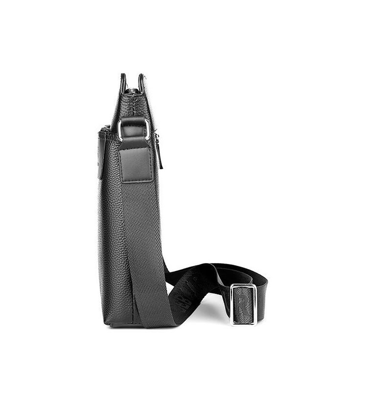 Whatna ショルダーバッグ メンズかばん 斜めがけボディ胸バッグ 肩掛けバッグメッセンジャーバッグ ビジネスシンプル カジュアル ワンショルダーボディバッグ 牛革 本革ipad10.5収納可-3