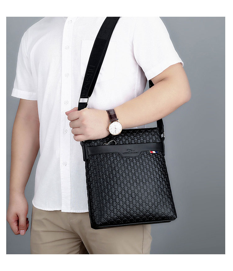 Whatna ショルダーバッグ メンズかばん 斜めがけボディ胸バッグ 肩掛けバッグメッセンジャーバッグ ビジネスシンプル カジュアル ワンショルダーボディバッグ 牛革 本革ipad10.5収納可-11