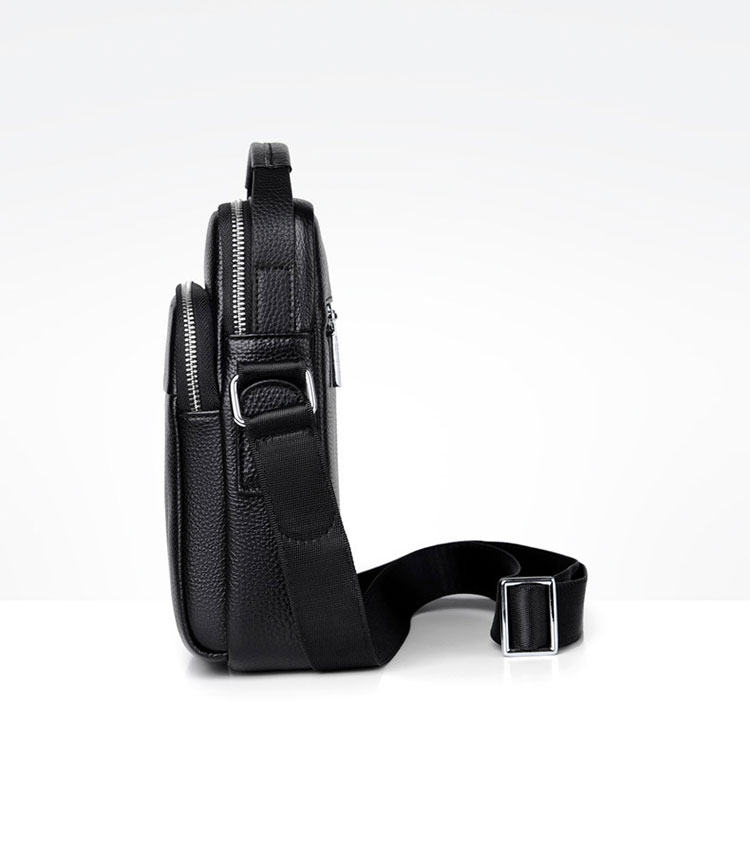 Whatna 牛革 ワンショルダーバッグ メンズ 3way斜め掛け胸バッグ 手提げバッグ セカンドバッグ 手持げバッグ 本革 厚 手 レザーIpad 9.7収納可 カジュアル フォーマル ビジネス 通学 通勤 結婚式 肩掛けバッグ 自転車かばん プレゼント男性-3