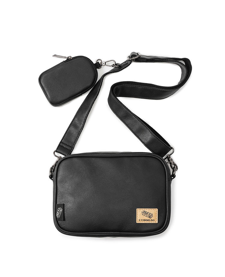 Whatna 2点セット ワンショルダーバッグ メンズ 斜め掛け ボディバッグ 胸バッグ 革 小さめビジネスバッグ ipad Mini収納可 肩掛け 通勤 通学 防水 バッグ 自転車 かばん男性用-3