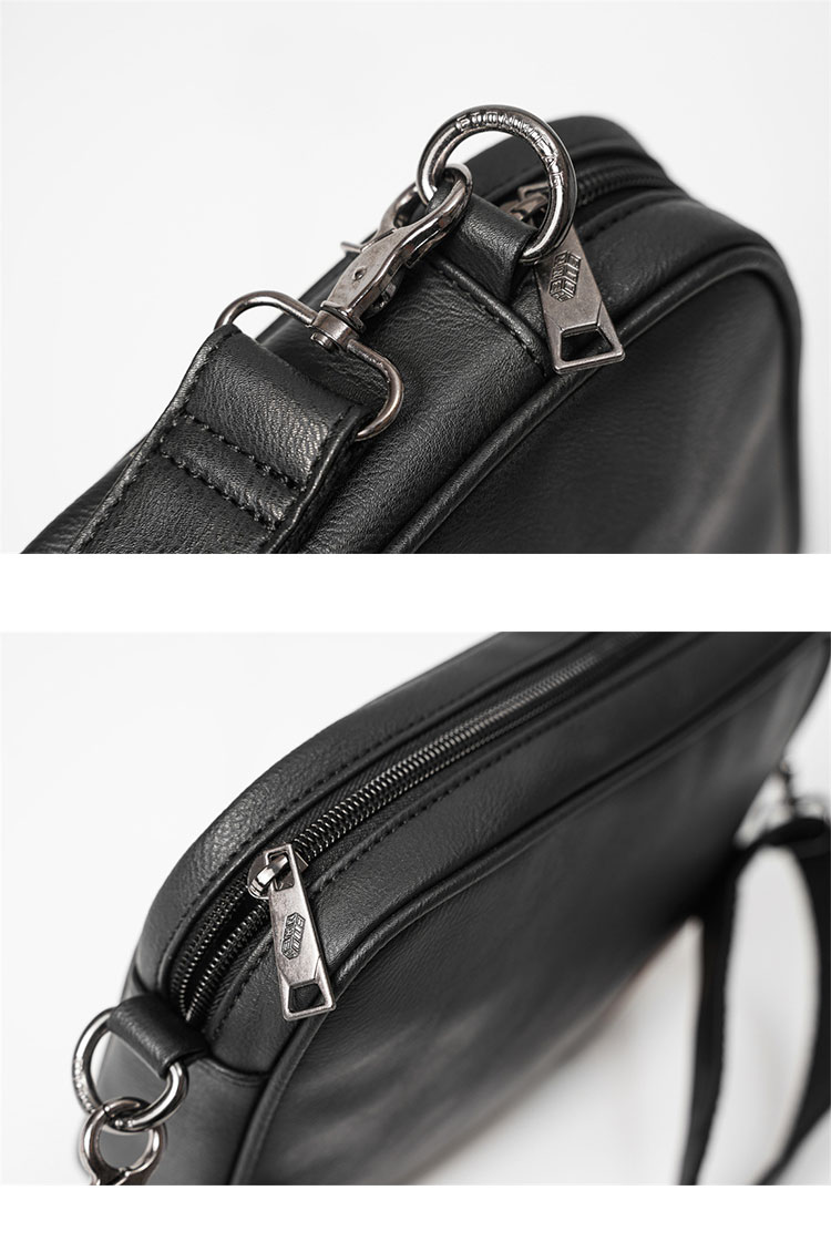 Whatna 2点セット ワンショルダーバッグ メンズ 斜め掛け ボディバッグ 胸バッグ 革 小さめビジネスバッグ ipad Mini収納可 肩掛け 通勤 通学 防水 バッグ 自転車 かばん男性用-8