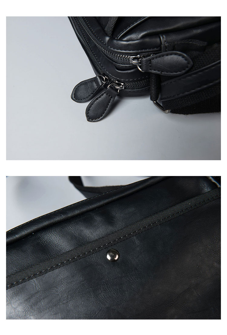 Whatna ワンショルダーバッグ メンズ 斜め掛け ボディバッグ 胸バッグ 革 小さめビジネスバッグ ipad 10.5枚収納可 2室仕切  肩掛け 通勤 通学 防水 バッグ 自転車 かばん男性用  Y6741-5