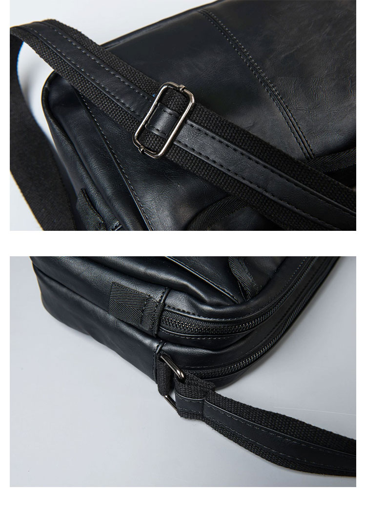 Whatna ワンショルダーバッグ メンズ 斜め掛け ボディバッグ 胸バッグ 革 小さめビジネスバッグ ipad 10.5枚収納可 2室仕切  肩掛け 通勤 通学 防水 バッグ 自転車 かばん男性用  Y6741-6