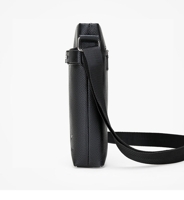 Whatna ショルダーバッグ メンズかばん 斜め掛け ボディバッグ 胸バッグ 肩掛けバッグメッセンジャーバッグ シンプル カジュアル ワンショルダーボディバッグPUレザ ー ipad9.7収納可-2