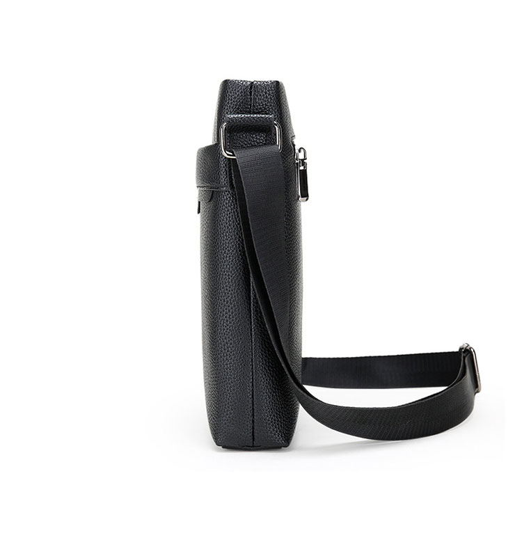 Whatna ショルダーバッグ メンズかばん 斜め掛け ボディバッグ 胸バッグ 肩掛けバッグメッセンジャーバッグ シンプル カジュアル ワンショルダーボディバッグPUレザ ー ipad9.7収納可-2