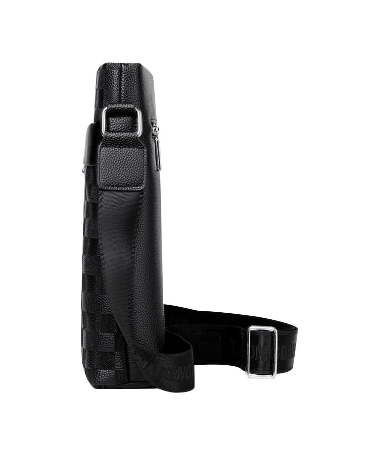 Whatna ショルダーバッグ メンズかばん 斜め掛け ボディバッグ 胸バッグ 肩掛けバッグメッセンジャーバッグ シンプル カジュアル ワンショルダーボディバッグPUレザ ー ipad9.7収納可-3