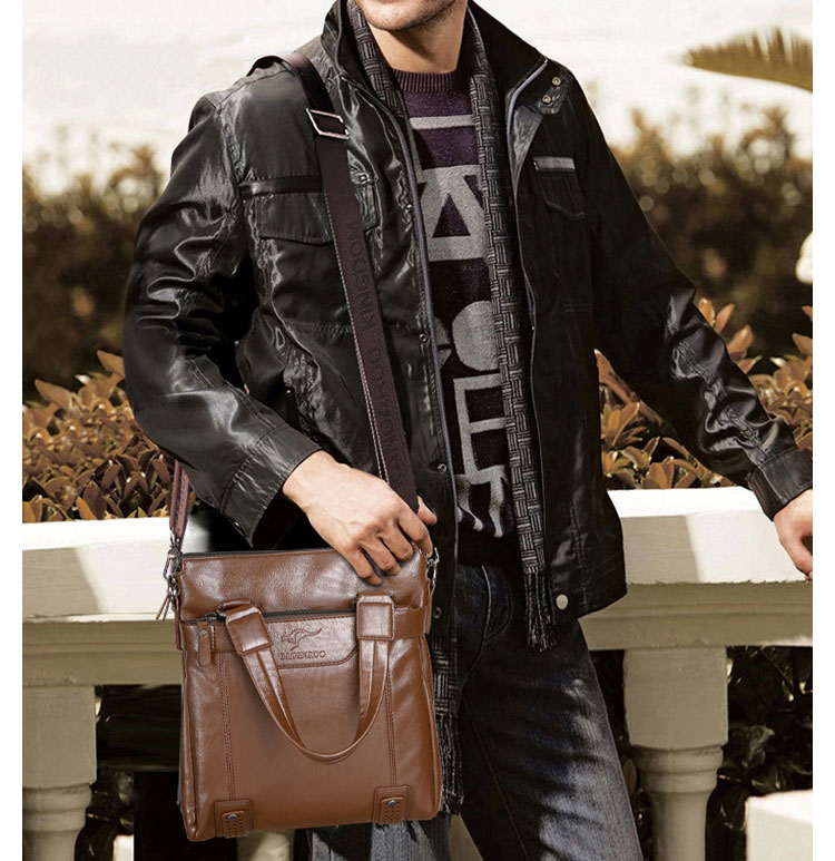 Whatnaショルダーバッグ メンズ 2way 斜め掛け 手提げバッグ ビジネス バッグ セカンドバッグ 手持げバッグ 革 A4 縦型 カジュアル フォーマル ビジネス 通学 通勤 肩掛け バッグ 自転車かばん プレゼント男性 115-2-10