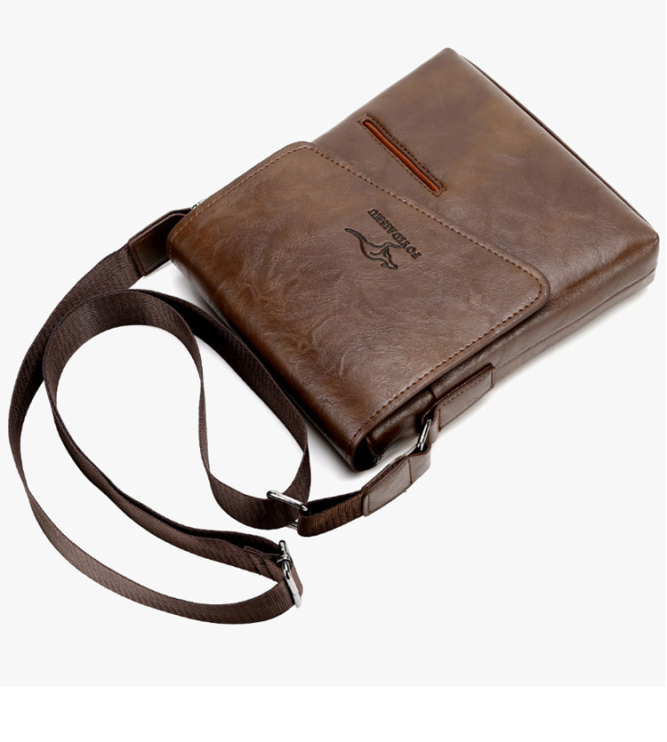 Whatna ワンショルダーバッグ メンズ 斜め掛け ボディバッグ 胸バッグ 革 小さめビジネスバッグ ipad 9.7収納可 肩掛け 通勤 通学 防水 バッグ 自転車 かばん男性用 D8824-4