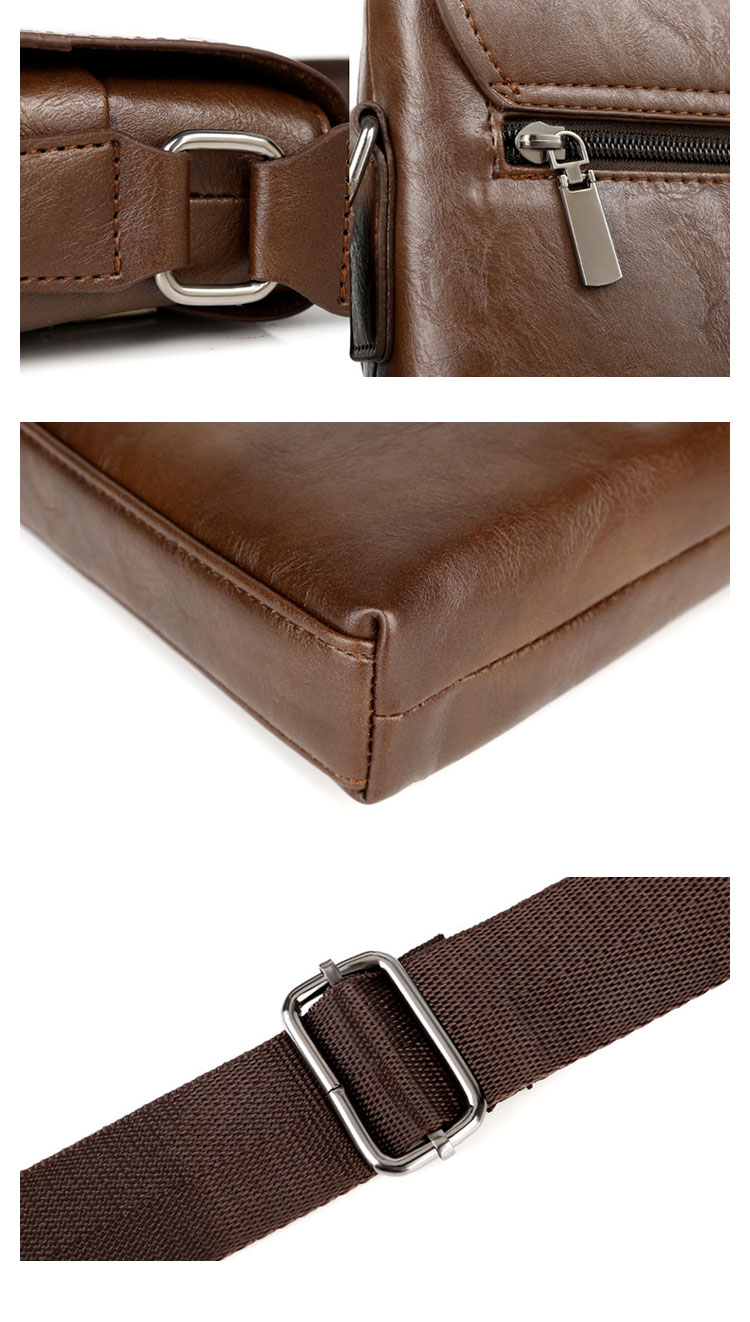 Whatna ワンショルダーバッグ メンズ 斜め掛け ボディバッグ 胸バッグ 革 小さめビジネスバッグ ipad 9.7収納可 肩掛け 通勤 通学 防水 バッグ 自転車 かばん男性用 D8824-10