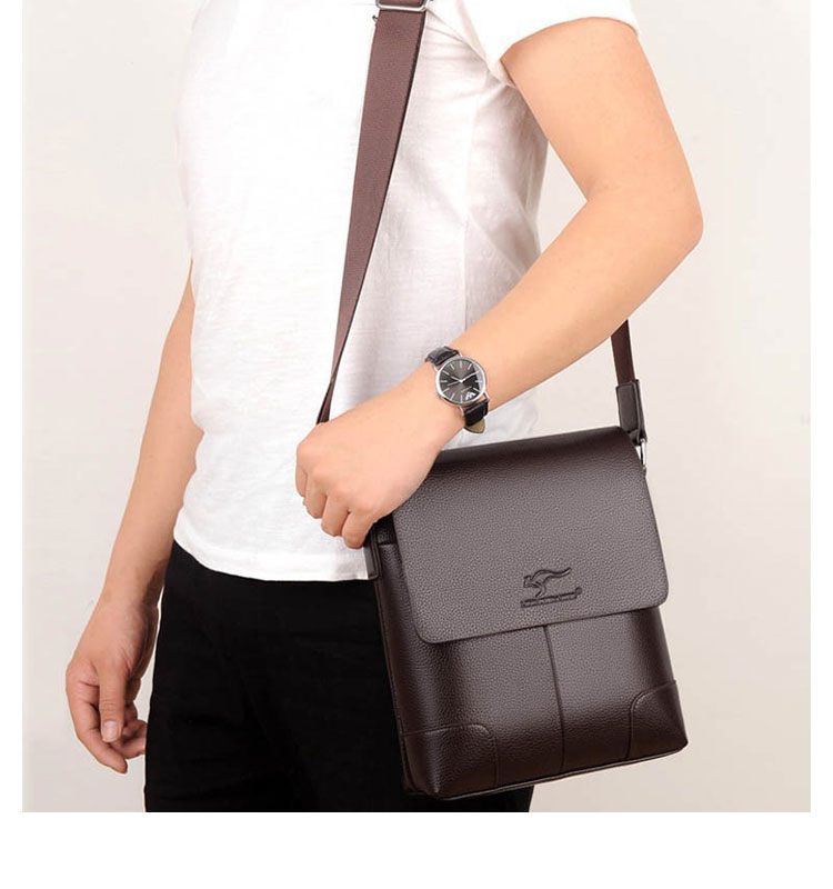 Whatna ワンショルダーバッグ メンズ 斜め掛け ボディバッグ 胸バッグ 革 小さめビジネスバッグ ipad 10.5収納可 肩掛け 通勤 通学 防水 バッグ 自転車 かばん男性用968-10