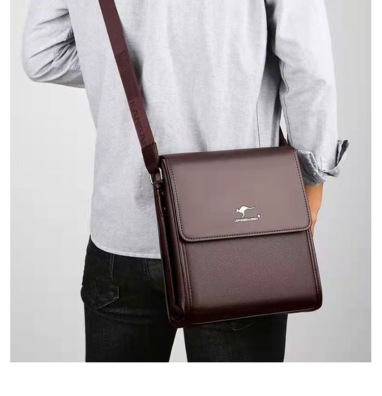 Whatna ワンショルダーバッグ メンズ 斜め掛け ボディバッグ 胸バッグ 革 小さめビジネスバッグ 3室仕切 ipad 9.7収納可 肩掛け 通勤 通学 防水 バッグ 自転車 かばん男性用138-6