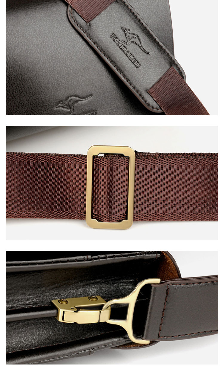 Whatna ワンショルダーバッグ メンズ 斜め掛け ボディバッグ 胸バッグ 革 小さめビジネスバッグ 2室仕切 ipad 9.7収納可 肩掛け 通勤 通学 防水 バッグ 自転車 かばん男性用3012-9