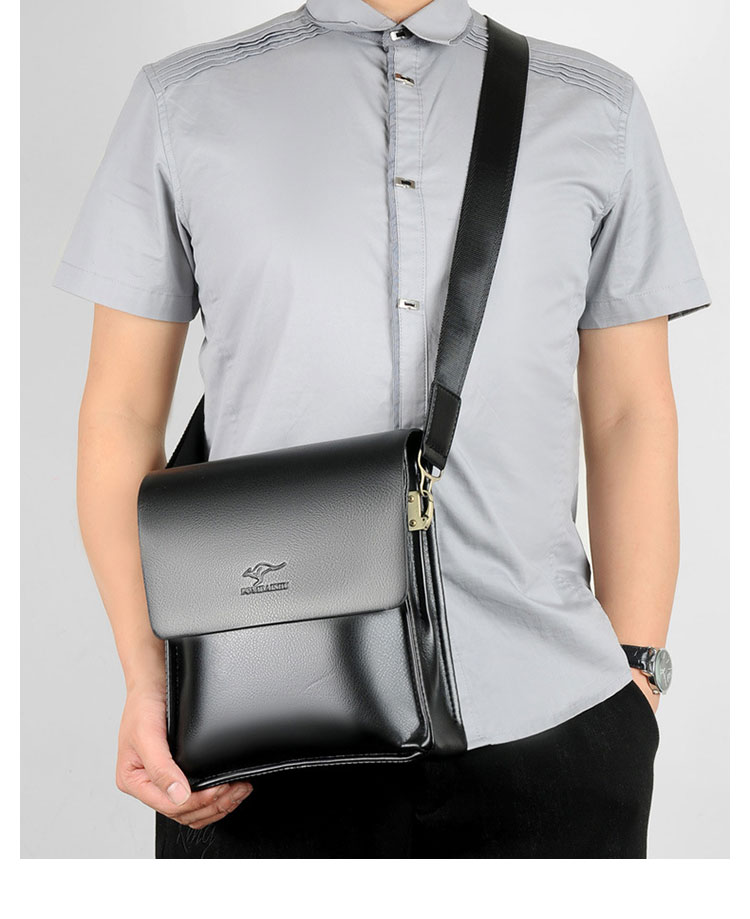 Whatna ワンショルダーバッグ メンズ 斜め掛け ボディバッグ 胸バッグ 革 小さめビジネスバッグ 2室仕切 ipad 9.7収納可 肩掛け 通勤 通学 防水 バッグ 自転車 かばん男性用3012-11