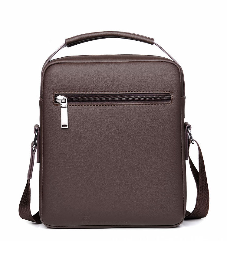 Whatna  ショルダーバッグ メンズかばん 斜め掛け ボディバッグ 胸バッグ 肩掛けバッグ トートバッグ クラッチバッグメッセンジャーバッグ ビジネスシンプル カジュアル レザー 革 ワンショルダーボディバッグ Ipad Mini収納可-3