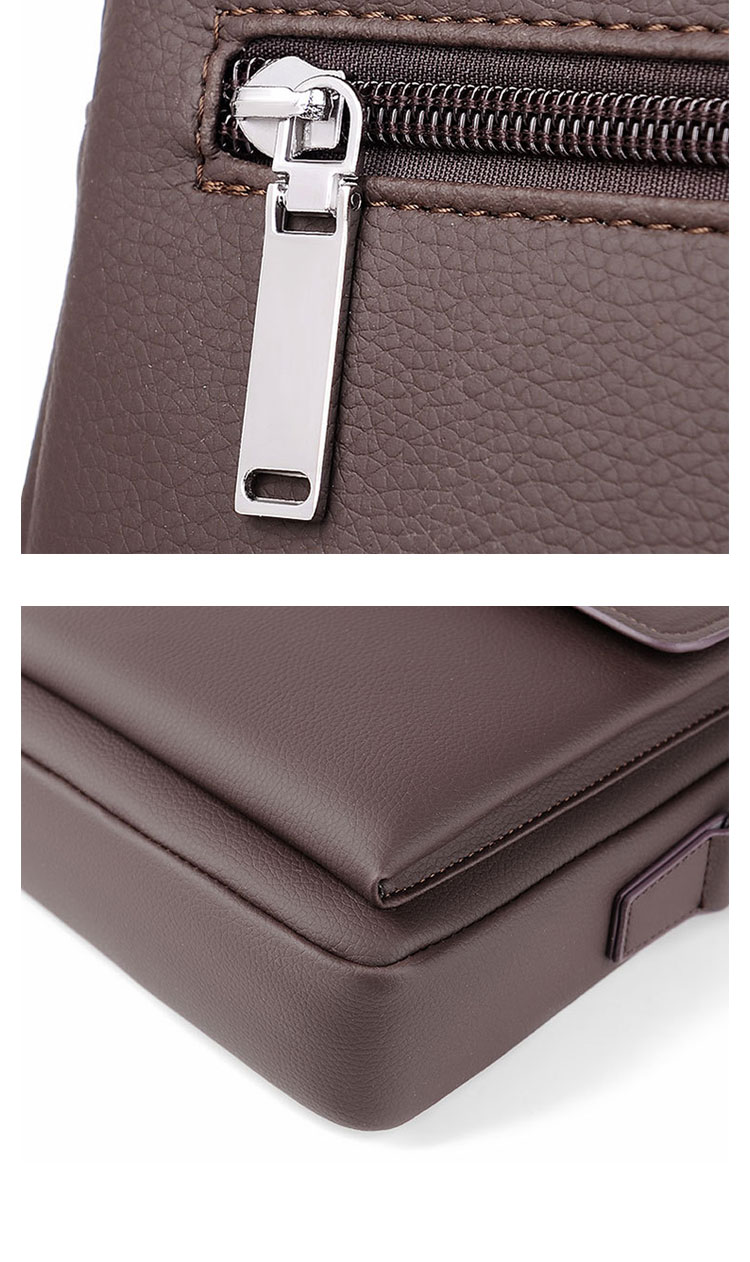 Whatna  ショルダーバッグ メンズかばん 斜め掛け ボディバッグ 胸バッグ 肩掛けバッグ トートバッグ クラッチバッグメッセンジャーバッグ ビジネスシンプル カジュアル レザー 革 ワンショルダーボディバッグ Ipad Mini収納可-9