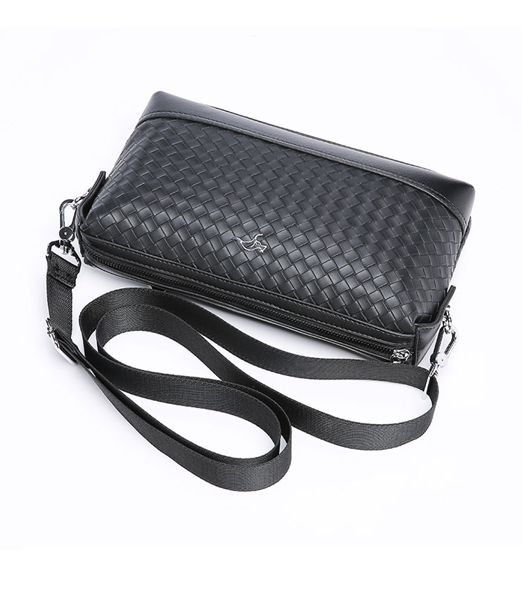 Whatna ワンショルダーバッグ メンズ  3WAY ボディバッグ 斜め掛けバッグ 胸バッグ クラッチ バッグ  手提げ バッグ 手持ちバッグメッセンジャーバッグ レザー pu フォーマル 結婚式 葬式 冠婚葬祭 バッグパーティー バッグ-3