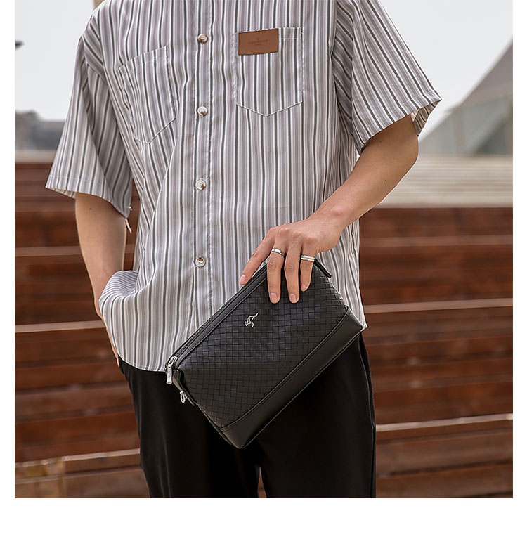 Whatna ワンショルダーバッグ メンズ  3WAY ボディバッグ 斜め掛けバッグ 胸バッグ クラッチ バッグ  手提げ バッグ 手持ちバッグメッセンジャーバッグ レザー pu フォーマル 結婚式 葬式 冠婚葬祭 バッグパーティー バッグ-13