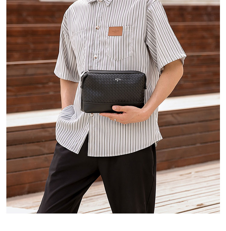 Whatna ワンショルダーバッグ メンズ  3WAY ボディバッグ 斜め掛けバッグ 胸バッグ クラッチ バッグ  手提げ バッグ 手持ちバッグメッセンジャーバッグ レザー pu フォーマル 結婚式 葬式 冠婚葬祭 バッグパーティー バッグ-12