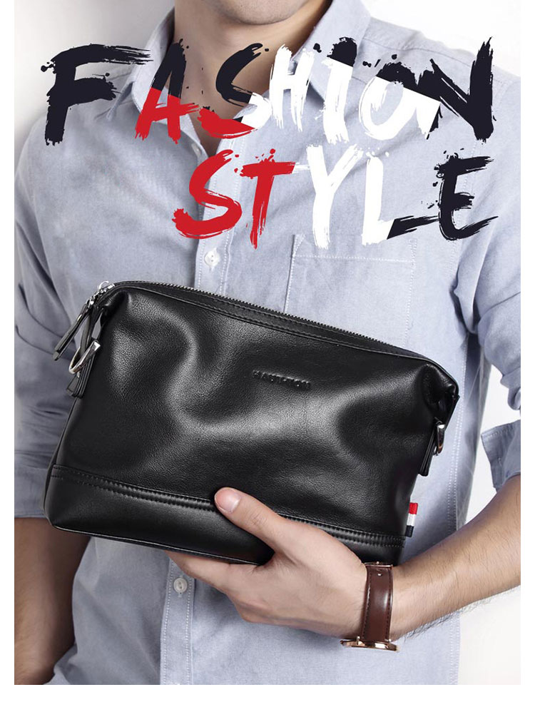 Whatna ワンショルダーバッグ メンズ 3WAY ボディバッグ 斜め掛けバッグ 胸バッグ クラッチ バッグ 手提げ バッグ 手持ちバッグメッセンジャーバッグ レザー pu フォーマル 結婚式 葬式 冠婚葬祭 バッグパーティー バッグ-9