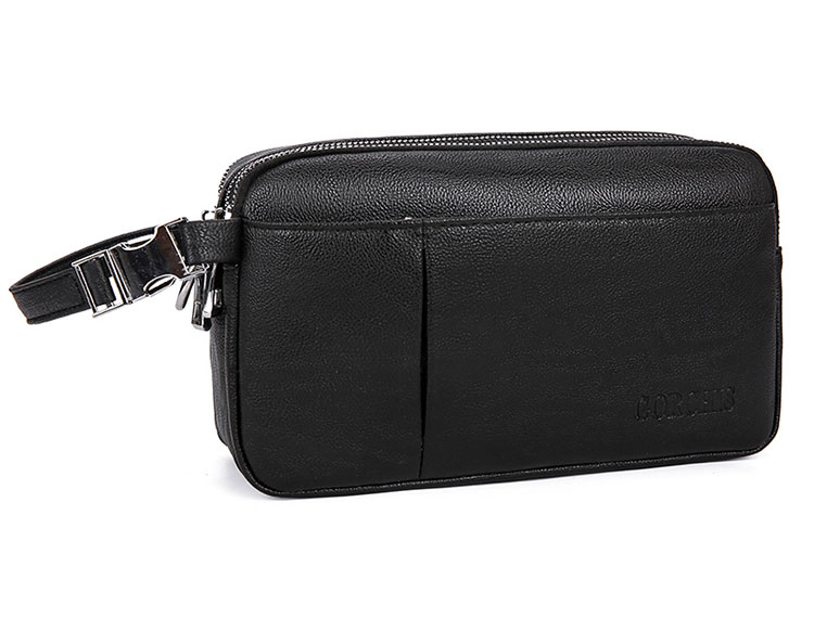 Whatna ワンショルダーバッグ メンズ 3way クラッチ ショルダー斜め掛け ボディバッグ 胸バッグ 肩掛けバッグ 小さい 厚手 レザー カード6枚収納可 カード入 札入れ 小銭入れ 3室仕切 結婚式 バッグ ビジネス フォーマル 冠婚葬祭 バッグ-3