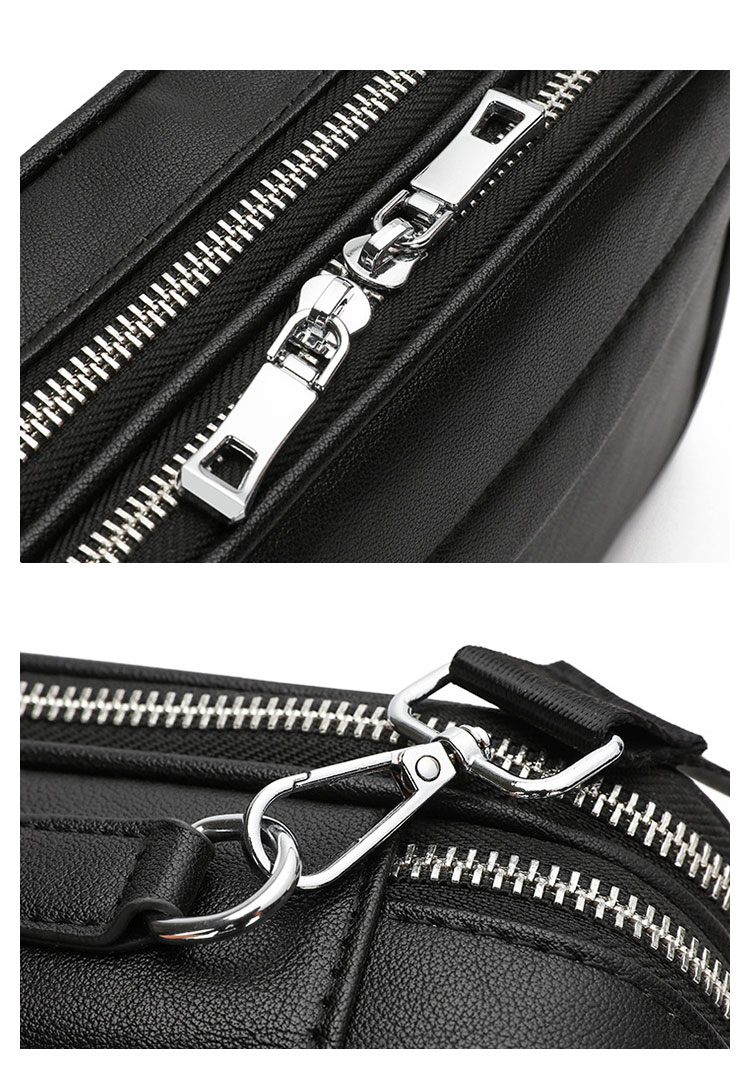 Whatna ワンショルダーバッグ メンズ 3way クラッチ ショルダー斜め掛け ボディバッグ 胸バッグ 肩掛けバッグ 小さい 厚手 レザー カード6枚収納可 カード入 札入れ 小銭入れ 2室仕切 結婚式 バッグ ビジネス フォーマル 冠婚葬祭 バッグ-8