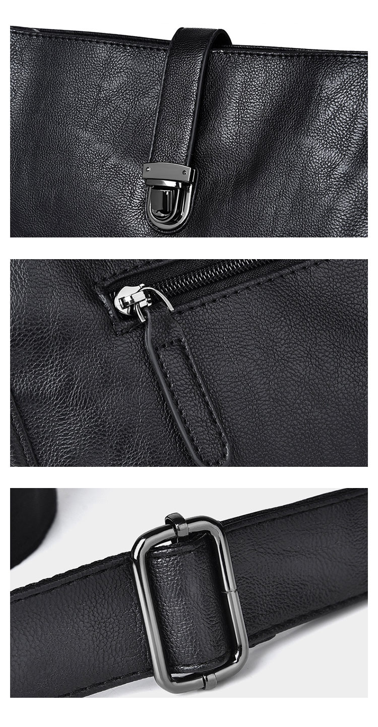 Whatna セカンド バッグ メンズ 3way クラッチ ショルダー 斜め掛け ボディーバッグ 肩掛け バッグ 胸バッグ 手持ちバッグA4 13.3インチipad air収納可 大さい ショルダーベルト付 厚手レザー結婚式 バッグ ビジネス フォーマル 冠婚葬祭 バッグ紳士用 男性用-7