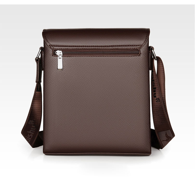 Whatna ワンショルダーバッグ メンズかばん 斜めがけボディ胸バッグ 肩掛けバッグメッセンジャーバッグ ビジネスシンプル カジュアル ワンショルダーボディバッグ 3室仕様 厚手 レザー 縦型 横型 B5 A4 ipad9.7収納可-3