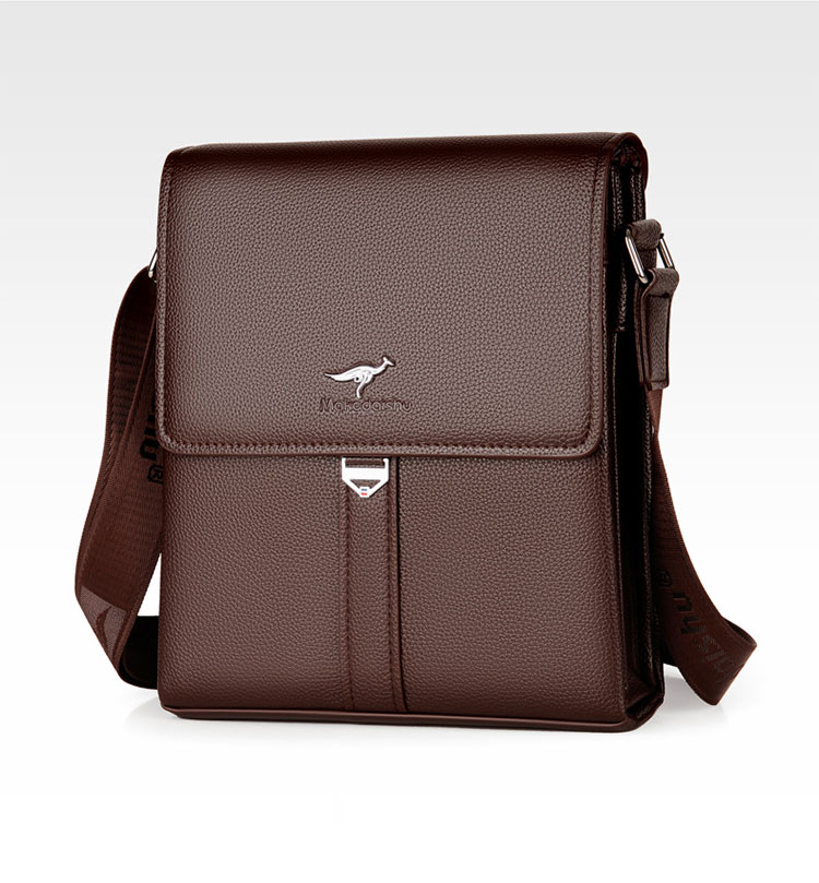 Whatna ワンショルダーバッグ メンズかばん 斜めがけボディ胸バッグ 肩掛けバッグメッセンジャーバッグ ビジネスシンプル カジュアル ワンショルダーボディバッグ 3室仕様 厚手 レザー 縦型 横型 B5 A4 ipad9.7収納可-1