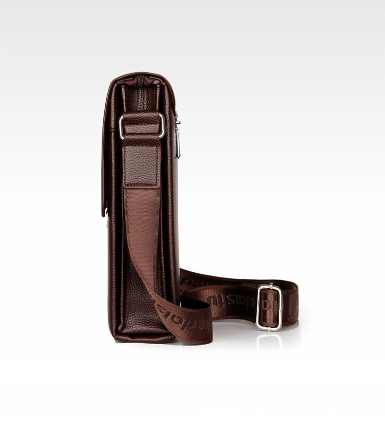 Whatna ワンショルダーバッグ メンズかばん 斜めがけボディ胸バッグ 肩掛けバッグメッセンジャーバッグ ビジネスシンプル カジュアル ワンショルダーボディバッグ 3室仕様 厚手 レザー 縦型 横型 B5 A4 ipad9.7収納可-2