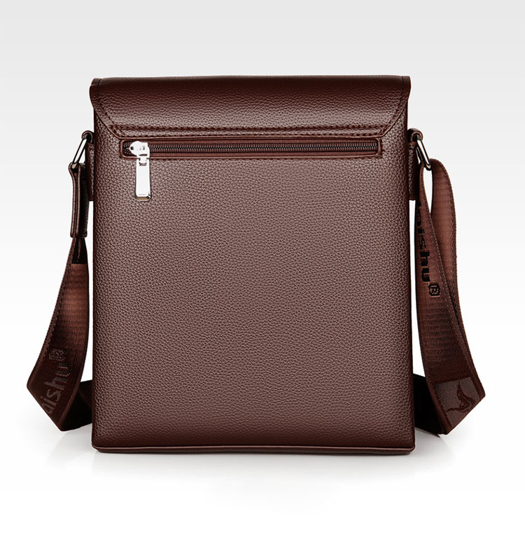 Whatna ワンショルダーバッグ メンズかばん 斜めがけボディ胸バッグ 肩掛けバッグメッセンジャーバッグ ビジネスシンプル カジュアル ワンショルダーボディバッグ 3室仕様 厚手 レザー 縦型 横型 B5 A4 ipad9.7収納可-3