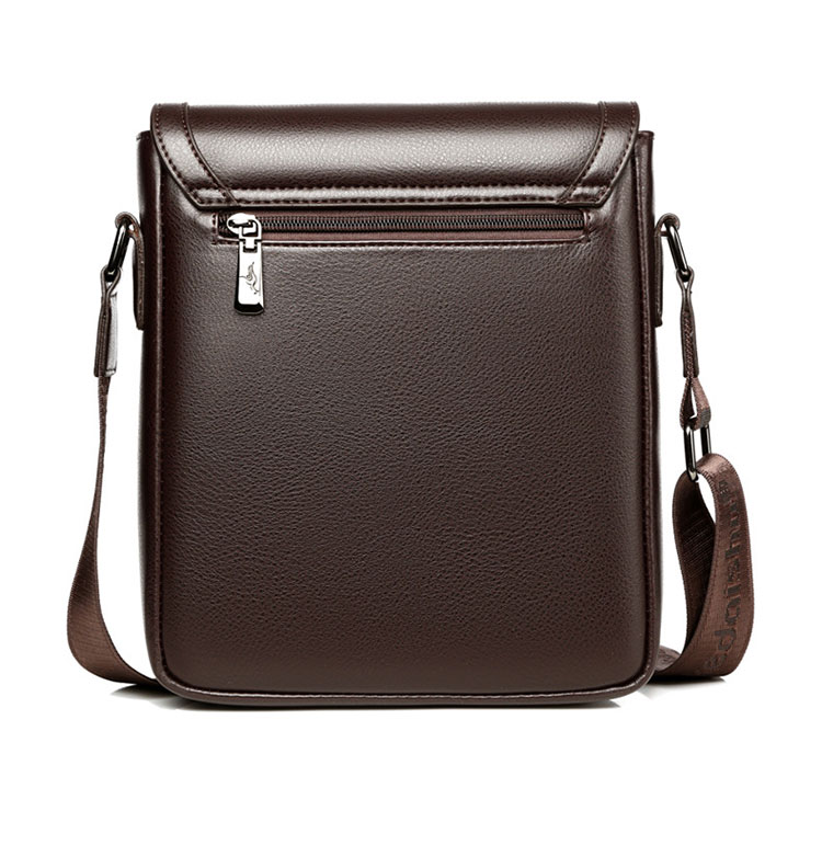 Whatna ワンショルダーバッグ メンズかばん 斜めがけボディ胸バッグ 肩掛けバッグメッセンジャーバッグ ビジネスシンプル カジュアル ワンショルダーボディバッグ  厚手 レザー 縦型 ipad9.7収納可-3