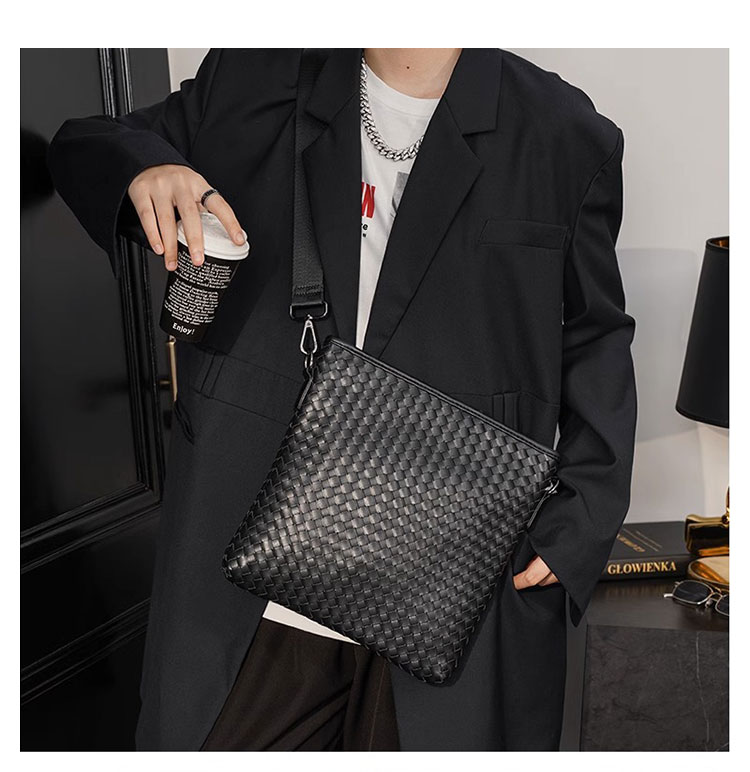 Whatna ワンショルダーバッグ メンズかばん 斜めがけボディ胸バッグ 肩掛けバッグメッセンジャーバッグ ビジネスシンプル カジュアル ワンショルダーボディバッグ 厚手 レザー 縦型 ipad9.7収納可-8