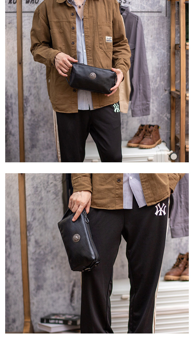 Whatna ミニセカンドバッグ メンズ クラッチ バッグ pu レザー ボックス型ハンドバッグ手持ちバッグ 手提げバッグ 化粧バッグフォーマル 結婚式 葬式 冠婚葬祭 パーティー バッグ-10