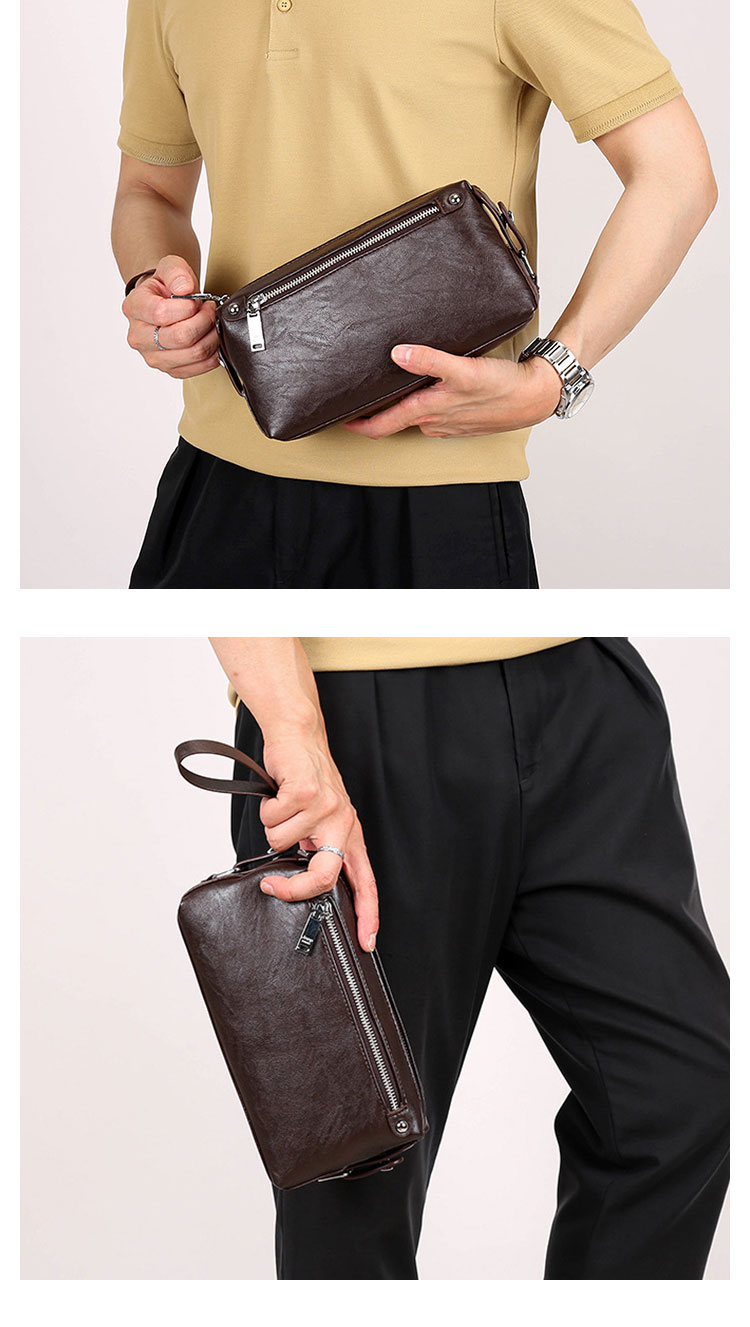 Whatna ミニセカンドバッグ メンズ クラッチ バッグ pu レザー ボックス型ハンドバッグ手持ちバッグ 手提げバッグ 化粧バッグフォーマル 結婚式 葬式 冠婚葬祭 パーティー バッグ-9