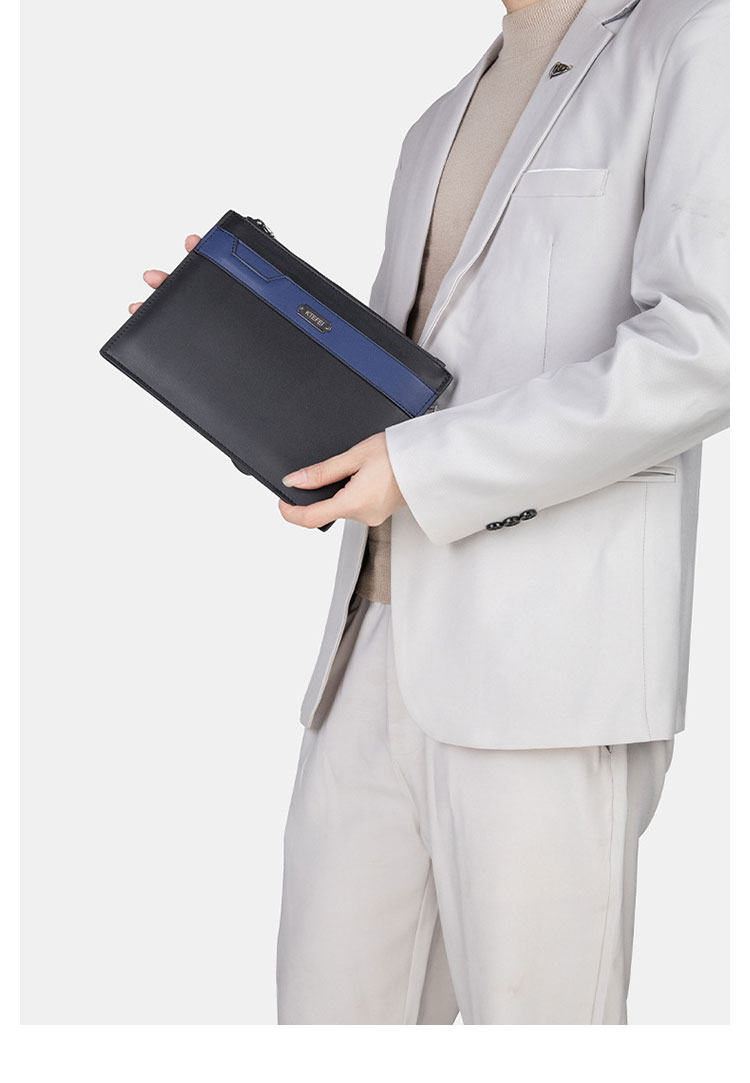 Whatna セカンドバッグ メンズ クラッチ バッグ 大きな 軽くて 薄い pu レザー B5 A4 手持ちバッグ 手提げバッグ フォーマル 結婚式 葬式 冠婚葬祭 パーティー バッグ-7