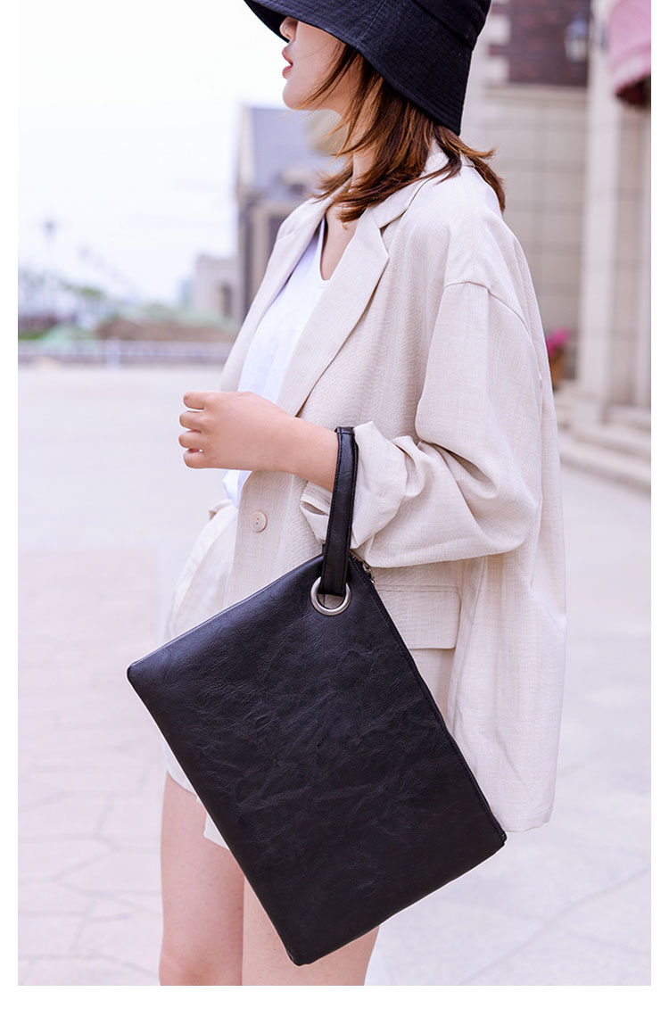 Whatna セカンドバッグ メンズ クラッチ バッグ 大きな 軽くて 薄い pu レザー B5 A4 手持ちバッグ 手提げバッグ フォーマル 結婚式 葬式 冠婚葬祭 パーティー バッグ-13