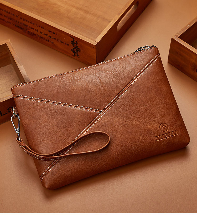 Whatna セカンドバッグ メンズ クラッチ バッグ 大きな 軽くて 薄い pu レザー B5 A4 手持ちバッグ 手提げバッグ フォーマル 結婚式 葬式 冠婚葬祭 パーティー バッグ-2