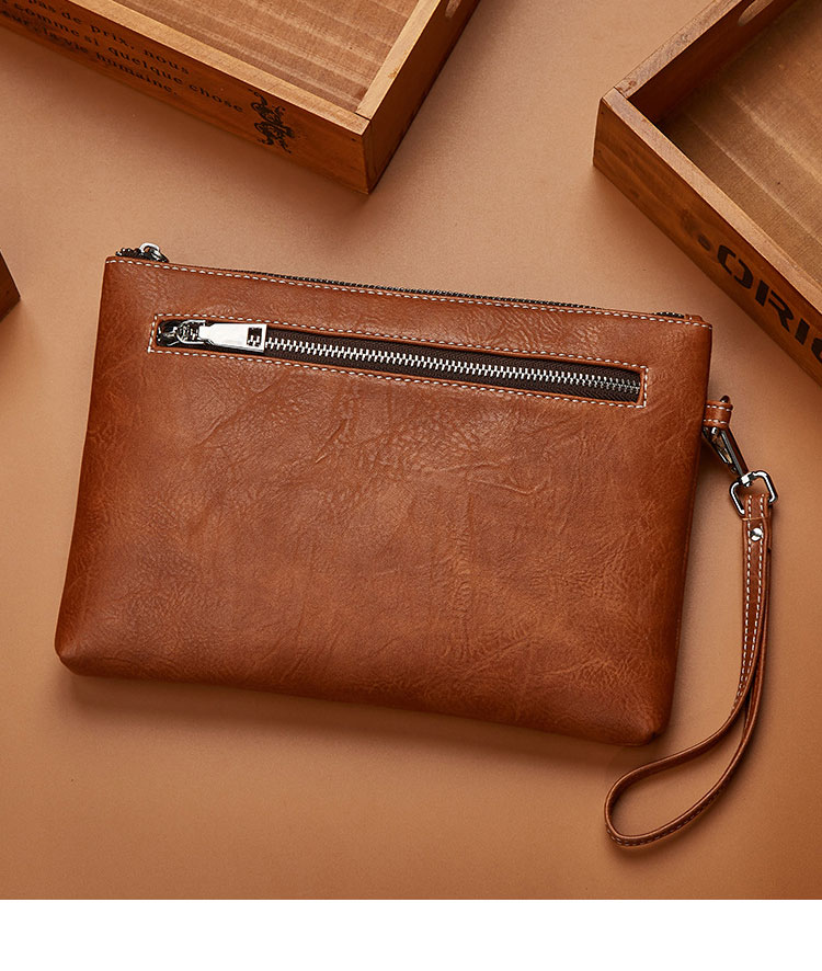 Whatna セカンドバッグ メンズ クラッチ バッグ 大きな 軽くて 薄い pu レザー B5 A4 手持ちバッグ 手提げバッグ フォーマル 結婚式 葬式 冠婚葬祭 パーティー バッグ-3