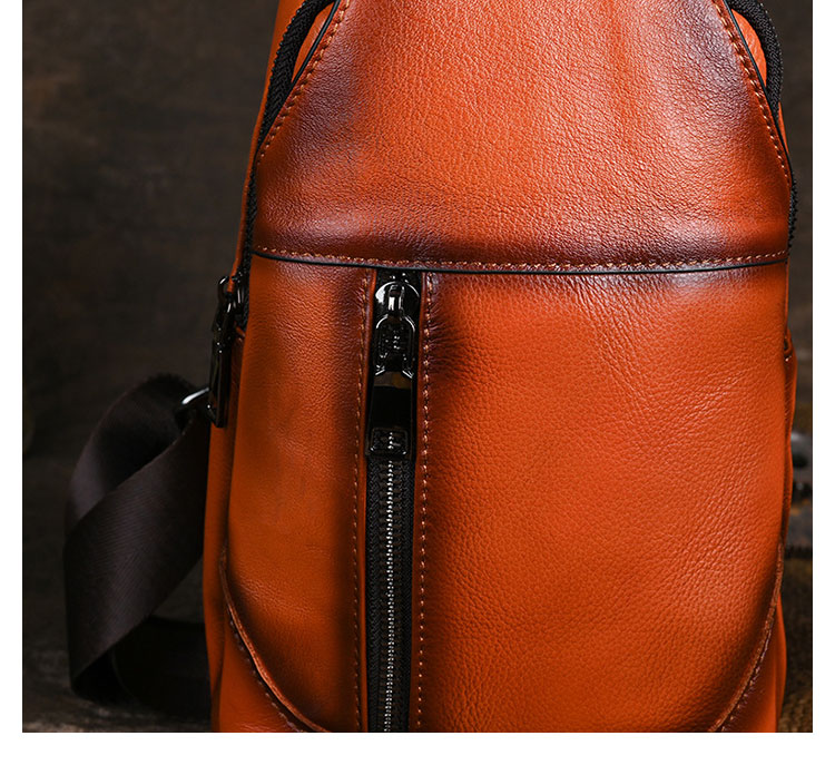 Whatna アンティーク風合い鞣し天 然 牛 革 ワンショルダーメンズ 3way 斜めがけ 肩掛け ボディバッグ 胸バッグ 本革 厚手 レザーSFA012-10