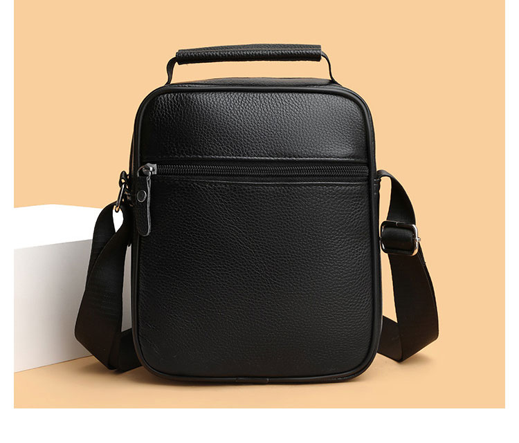 Whatna 牛 革 ワンショルダーバッグ メンズ 3way斜め掛け胸バッグ 手提げバッグ セカンドバッグ 手持げバッグ 厚 手 レザー Ipad 9.7収納可カジュアル フォーマル ビジネス 通学 通勤 結婚式 肩掛けバッグ 自転車かばん プレゼント男性-4