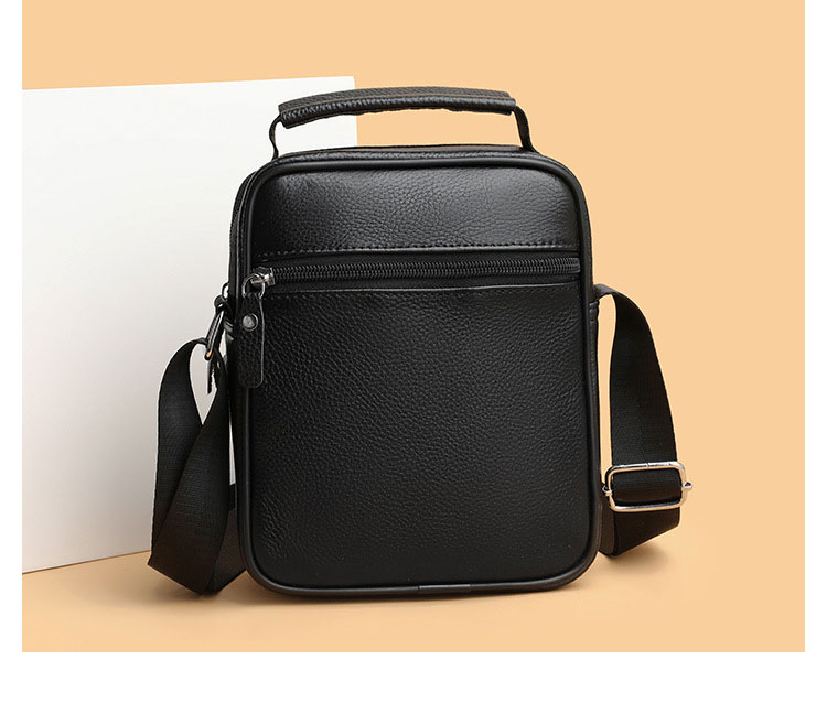 Whatna 牛 革 ワンショルダーバッグ メンズ 3way斜め掛け胸バッグ 手提げバッグ セカンドバッグ 手持げバッグ 厚 手 レザー Ipad 9.7収納可カジュアル フォーマル ビジネス 通学 通勤 結婚式 肩掛けバッグ 自転車かばん プレゼント男性-4